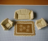 ceramic craft sofa---model scale sofa, architectural model materials,model furniture,1/25