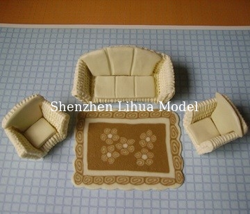 ceramic craft sofa---model scale sofa, architectural model materials,model furniture,1/25