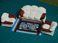 ceramic craft sofa---model scale sofa, architectural model materials,model furniture,1/25