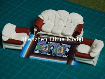 ceramic craft sofa---model scale sofa, architectural model materials,model furniture,1/25