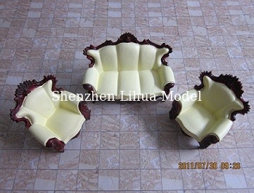 ceramic craft sofa---model scale sofa, architectural model materials,model furniture,1/25