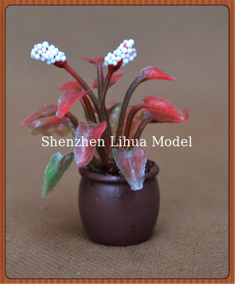 1:25 model potted plant--architectural model materials,decoration follower,artificial pot