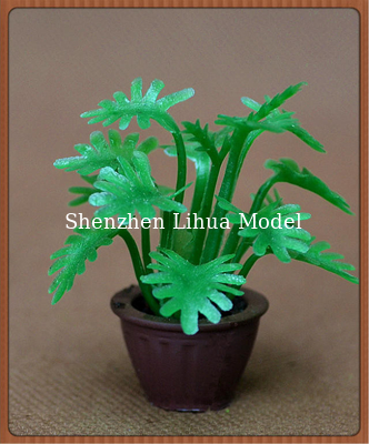 model potted plant---decoration flower,artificial pot,1:25 plot,3CM potted plant