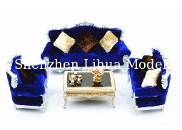 European style model sofa--European scale sofa,model furnitures,architectural model stuffs