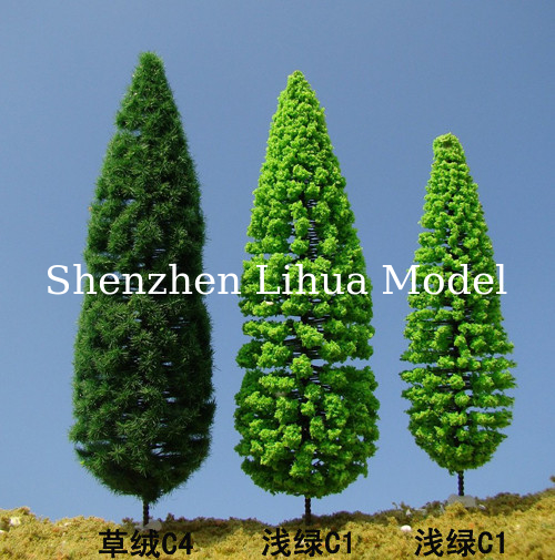 1:150 fake pine tree,model trees,miniature artifiical trees,mode materials,fake trees,scale model pine trees