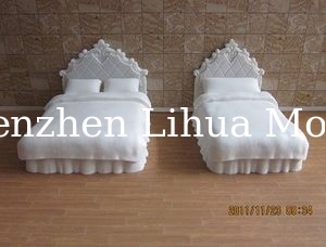 sigle/double bed--model scale bed ,plastic model beds,doll house decoration