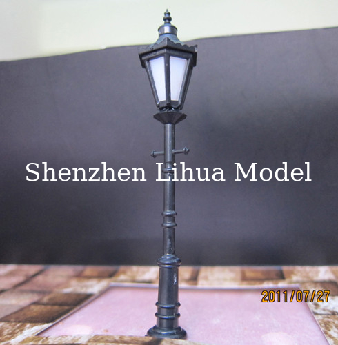 classic courtyard lamp---model lamp pole,HO model train layout pole,1:87 light,classical yard lamppost，copper lamppost