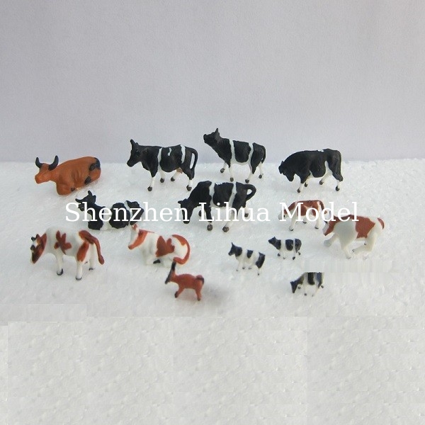 1:150 color cattle, model animal,painted cattle,ABS model cow ,HO figure,HO animal,color cows,HO animals