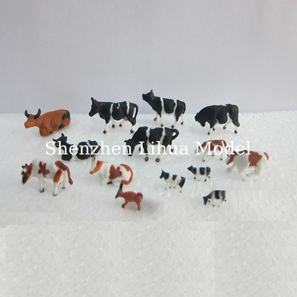1:87 color cattle--model animals,HO painted cattle,model cow,HO cow,HO animal,1:87 ABS cow