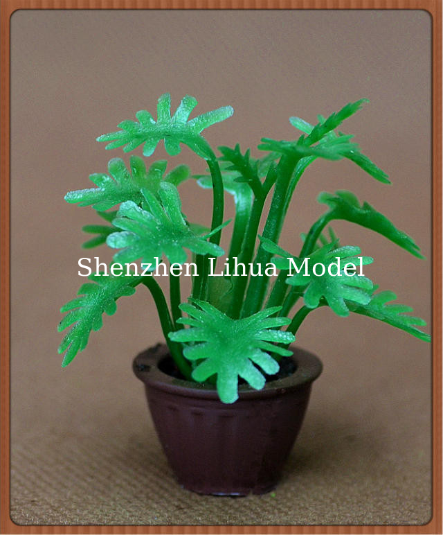 model potted plant,1:20model material,decoration flower,artificial pot,1:25,3CM potted plant