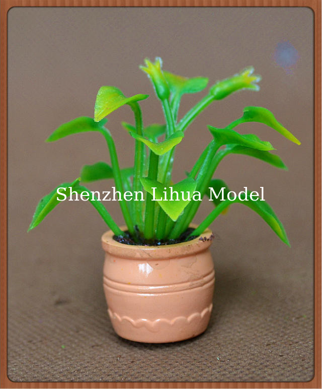 model potted plant-architectural model materials,decoration follower,1:25 artificial pot