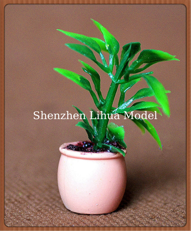 model potted plant-doll house decration,decoration follower,artificial pot,G scale potted