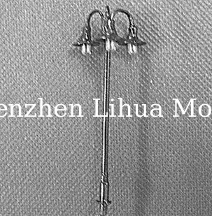 model metal lamp--metal fake yard lamp,metal yard lamppost,scale lamp,architectural model lamp ,model materials