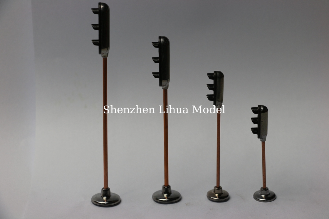 model metal lamppost,1:87 3 aspect signal lamppost, scale lamp,architectural model lamp