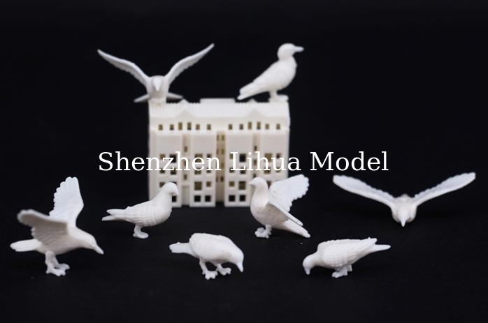 unpainted model dove---pigeo,model animal,white model doves,1:50model pigeonbird of peace,scale birds