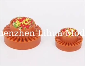 miniature ABS round flower beds---model scale sculpture,plastic flower pots,model stuffs
