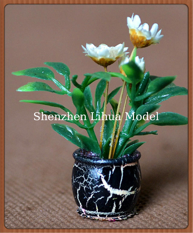 model potted plant-----1:25doll decration,decoration follower,artificial pot,G scale potted