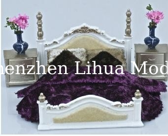 European style bed----scale model bed ,model furnitures, architectural model materials