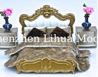 European style bed--scale model bed ,model furniture, architectural model materials