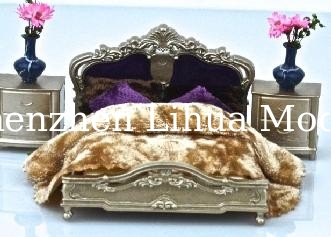 European style bed-scale model bed ,model furnitures, architectural model materials