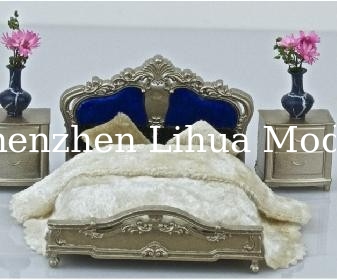 model European style bed-scale model bed,model furnitures, architectural model materials