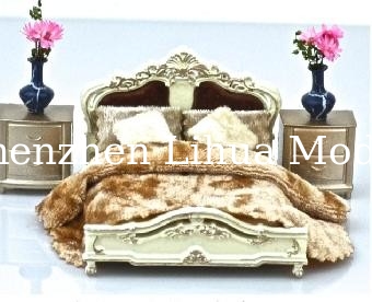 1:25 European style bed-scale model bed ,model furnitures, architectural model materials