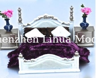 European style bed-----scale model bed ,model furnitures, architectural model materials