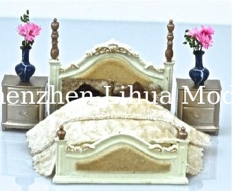 scale European bed--1:25scale model bed ,model furnitures, architectural model materials