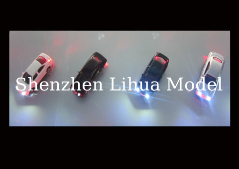 color car (with light), 1/87 miniature scale cars,HO light car,1:87 model lighted car,model stuffs,plastic mini cars