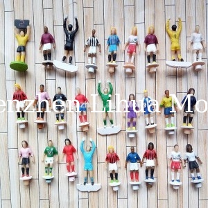 color mini soccer figure---model figure1:75,plastic painted figure,ABS sportsman figure,model stuffs,1:75 soccer figures