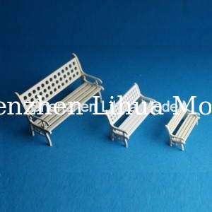 model park chair-model scale park  bench 1:150,Model House furniture, scale1:50,fake park bench,white mini chairs