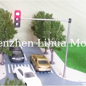 model Mini Traffic Light 1:87,3aspect signal metal lamppost,mini three aspect signal lights,model lights