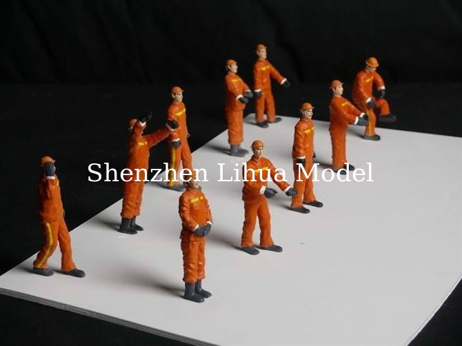color oilman  figures,1:20 color  oil workers ,scale people,model figures,1:20 color people,model stuffs,ABS people