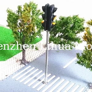 model Mini Traffic Light--1:87 3aspect signal metal lamppost,model three aspect signal lights,HO gauage traffic light
