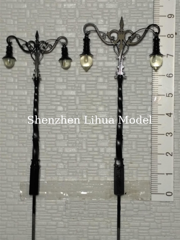 metal lamppost,HO steel light post,scale 1:150 yard lamp,metal lights,model lamppost,model lights,metal yard lights