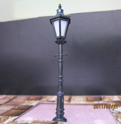 classic courtyard lamp---model lamp pole,HO model train layout pole,1:87 light,classical yard lamppost，copper lamppost