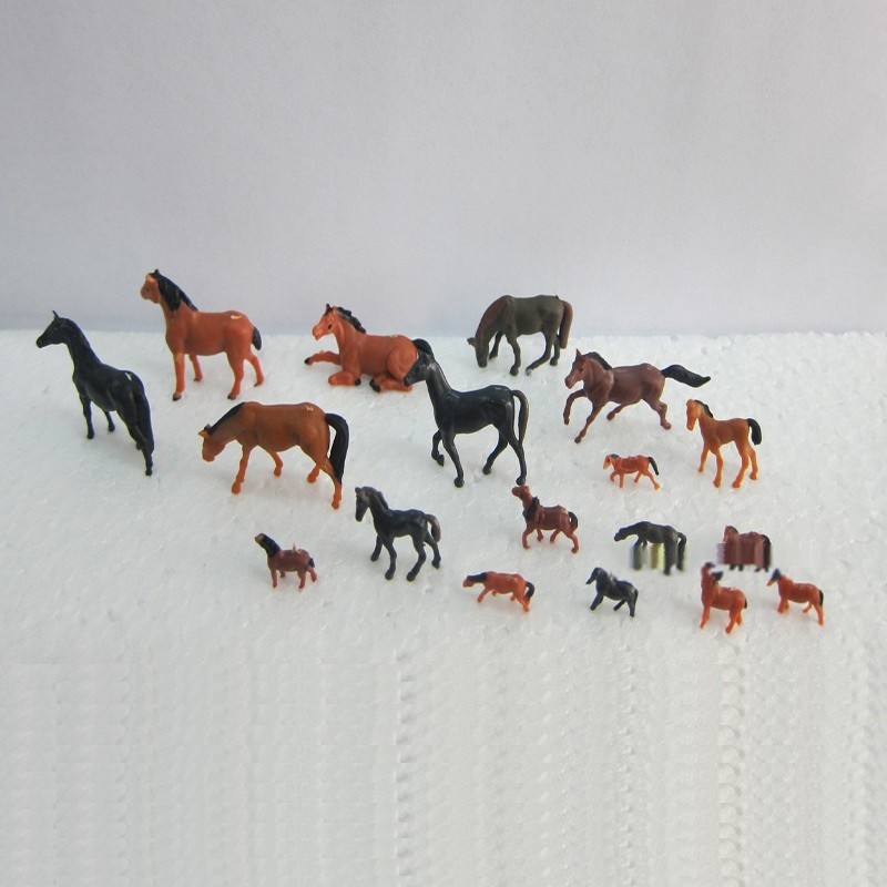 1:87 color horse---HO animal,painted horse, 1/87 horse,1:87 ABS horses,scale miniature horse