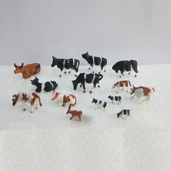 1:87 color cattle--model animals,HO painted cattle,model cow,HO cow,HO animal,1:87 ABS cow