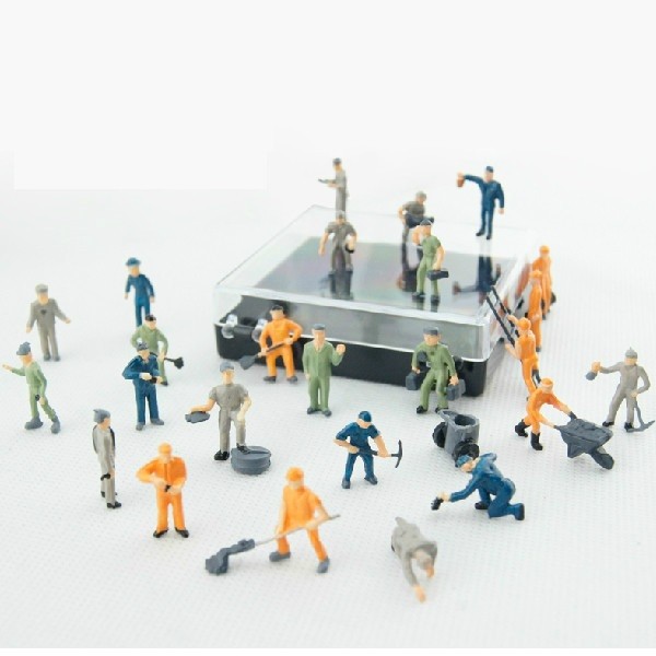 1:87 color railroad scale figures--model worker figure,1/87 figures,HO Scale miniature Figures